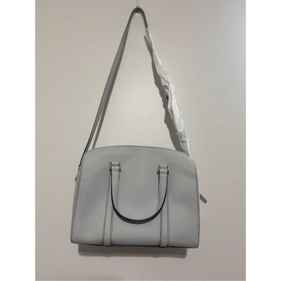 NEW Kate Spade Newbury Lane Cassie Satchel Crossbody Bag Light Smoke Blue Gray - Picture 5 of 9